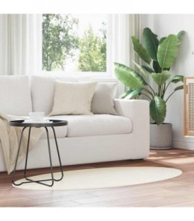 vidaXL Area Rugs Oval HUARTE Cream 80 x 150 cm 100% Polyester