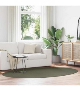 vidaXL Area Rugs Oval HUARTE Forest Green 160 x 230 cm 100% Polyester