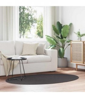 vidaXL Area Rugs Oval HUARTE Anthracite 100 x 200 cm 100% Polyester