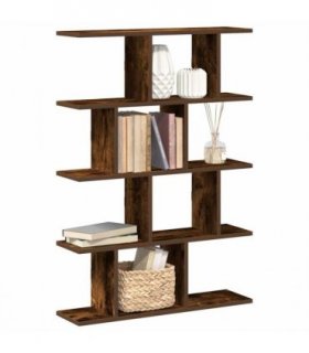 vidaXL Wall Cube Shelf 12 Compartments Smoked Oak Engineered Wood