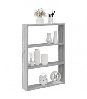 vidaXL Wall Shelf Grey Sonoma 43x9x60 cm Engineered Wood