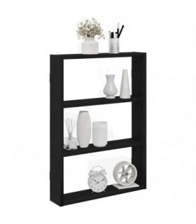 vidaXL Wall Shelf Black 43x9x60 cm Engineered Wood