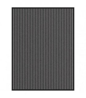 vidaXL Doormat Stripe Black and Grey 90x120 cm — Size: 90 x 120 cm