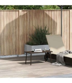 vidaXL Garden Coffee Table Rectangular Brown 80x40x37 cm Poly Rattan — Size: 80 x 40 x 37 cm