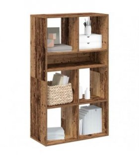 vidaXL Book Cabinet Old Wood 66x31x112 cm Engineered Wood — Size: 66 x 31 x 112 cm
