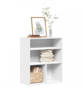 vidaXL Book Cabinet White 60x30x71.5 cm Engineered Wood — Size: 60 x 30 x 71.5 cm