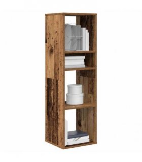 vidaXL Book Cabinet Old Wood 34x31x112 cm Engineered Wood — Size: 34 x 31 x 112 cm