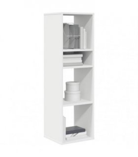 vidaXL Book Cabinet White 34x31x112 cm Engineered Wood — Size: 34 x 31 x 112 cm