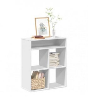 vidaXL Book Cabinet White 66x31x80 cm Engineered Wood — Size: 66 x 31 x 80 cm
