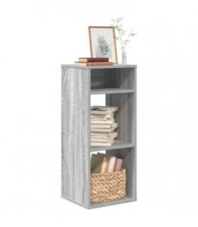 vidaXL Book Cabinet Grey Sonoma 34x31x80 cm Engineered Wood — Size: 34 x 31 x 80 cm