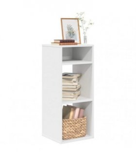 vidaXL Book Cabinet White 34x31x80 cm Engineered Wood — Size: 34 x 31 x 80 cm