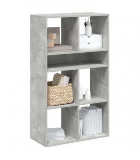 vidaXL Book Cabinet Concrete Grey 66x31x112 cm Engineered Wood — Size: 66 x 31 x 112 cm