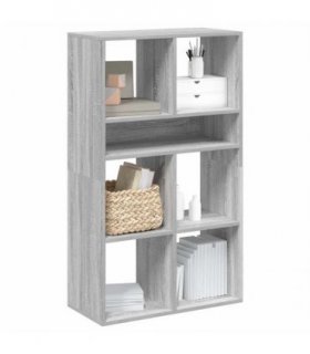 vidaXL Book Cabinet Grey Sonoma 66x31x112 cm Engineered Wood — Size: 66 x 31 x 112 cm