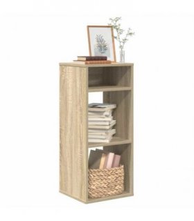 vidaXL Book Cabinet Sonoma Oak 34x31x80 cm Engineered Wood — Size: 34 x 31 x 80 cm