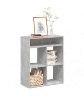 vidaXL Book Cabinet Concrete Grey 66x31x80 cm Engineered Wood — Size: 66 x 31 x 80 cm
