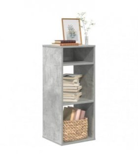 vidaXL Book Cabinet Concrete Grey 34x31x80 cm Engineered Wood — Size: 34 x 31 x 80 cm