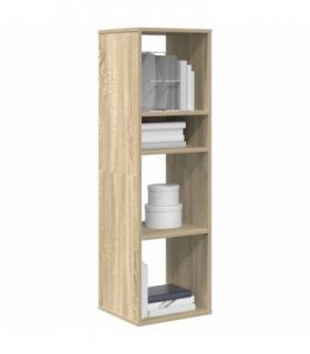 vidaXL Book Cabinet Sonoma Oak 34x31x112 cm Engineered Wood — Size: 34 x 31 x 112 cm