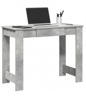 vidaXL Desk Concrete Grey 100x45x75 cm Engineered Wood