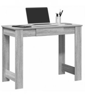 vidaXL Desk Grey Sonoma 100x45x75 cm Engineered Wood