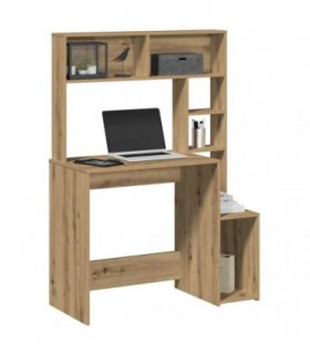 vidaXL Desk with Shelves Artisan Oak 100x45x140 cm Engineered Wood