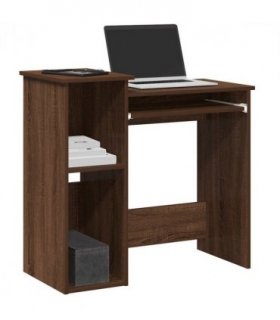 vidaXL Desk with Shelves Brown Oak 84x40x78 cm Engineered Wood