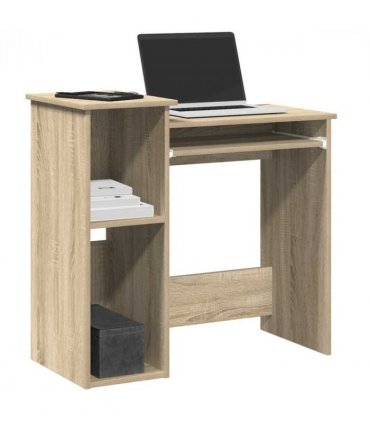 vidaXL Desk with Shelves Sonoma Oak 84x40x78 cm Engineered Wood