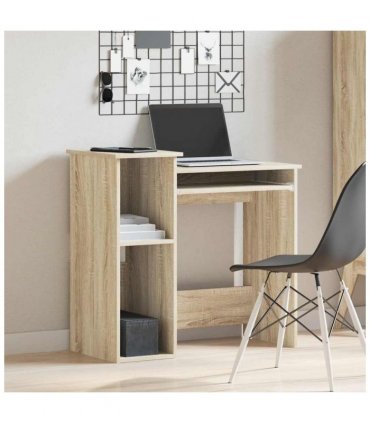 vidaXL Desk with Shelves Sonoma Oak 84x40x78 cm Engineered Wood