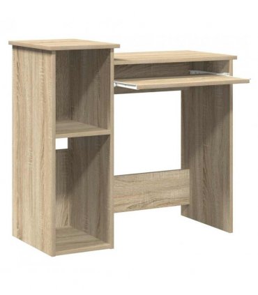 vidaXL Desk with Shelves Sonoma Oak 84x40x78 cm Engineered Wood