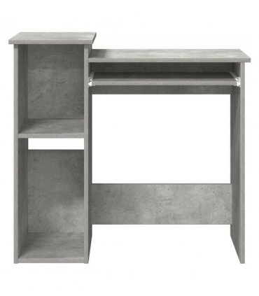 vidaXL Desk with Shelves Concrete Grey 84x40x78 cm Engineered Wood