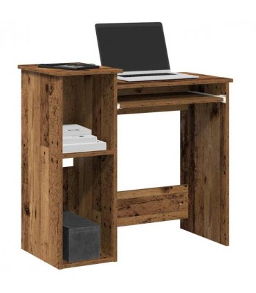 vidaXL Desk with Shelves Old Wood 84x40x78 cm Engineered Wood