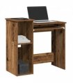 vidaXL Desk with Shelves Old Wood 84x40x78 cm Engineered Wood