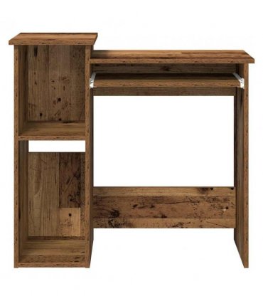 vidaXL Desk with Shelves Old Wood 84x40x78 cm Engineered Wood