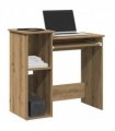 vidaXL Desk with Shelves Artisan Oak 84x40x78 cm Engineered Wood