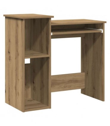 vidaXL Desk with Shelves Artisan Oak 84x40x78 cm Engineered Wood