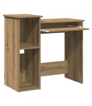 vidaXL Desk with Shelves Artisan Oak 84x40x78 cm Engineered Wood
