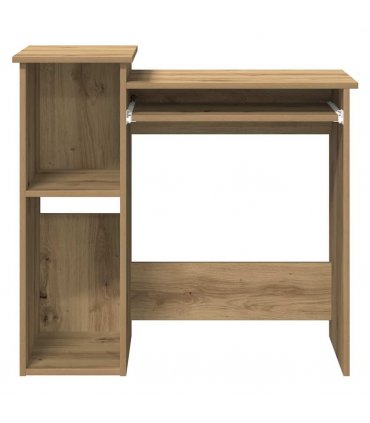 vidaXL Desk with Shelves Artisan Oak 84x40x78 cm Engineered Wood