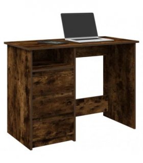 vidaXL Desk Smoked Oak 102x50x75 cm Engineered Wood