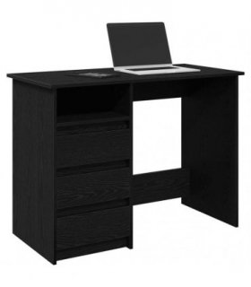 vidaXL Desk Black 102x50x75 cm Engineered Wood