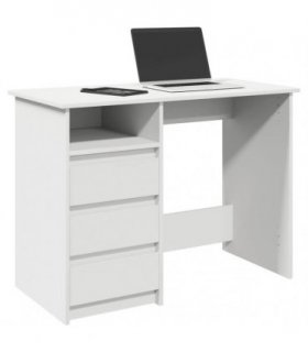 vidaXL Desk White 102x50x75 cm Engineered Wood