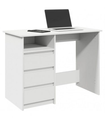 vidaXL Desk White 102x50x75 cm Engineered Wood