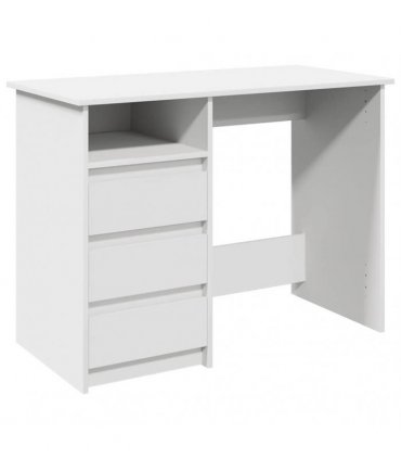 vidaXL Desk White 102x50x75 cm Engineered Wood
