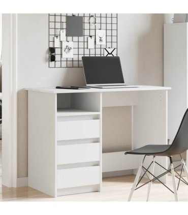vidaXL Desk White 102x50x75 cm Engineered Wood