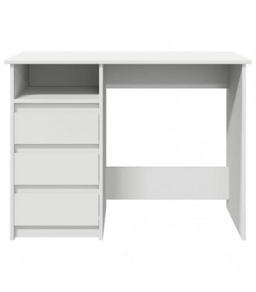 vidaXL Desk White 102x50x75 cm Engineered Wood