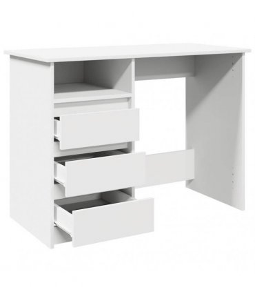 vidaXL Desk White 102x50x75 cm Engineered Wood