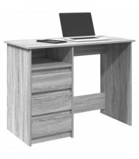 vidaXL Desk Grey Sonoma 102x50x75 cm Engineered Wood