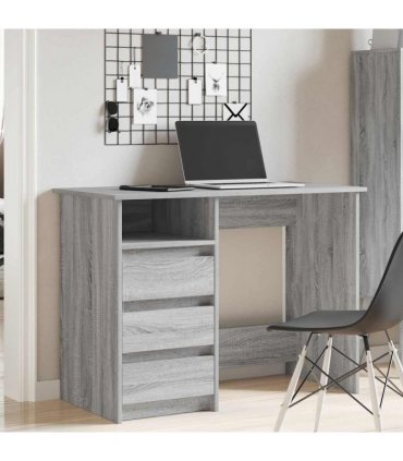 vidaXL Desk Grey Sonoma 102x50x75 cm Engineered Wood