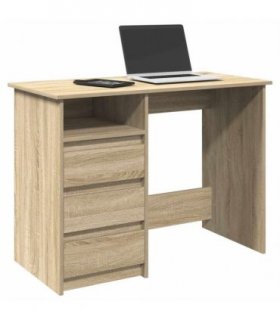 vidaXL Desk Sonoma Oak 102x50x75 cm Engineered Wood
