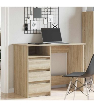 vidaXL Desk Sonoma Oak 102x50x75 cm Engineered Wood