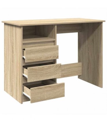 vidaXL Desk Sonoma Oak 102x50x75 cm Engineered Wood