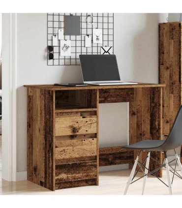 vidaXL Desk Old Wood 102x50x75 cm Engineered Wood